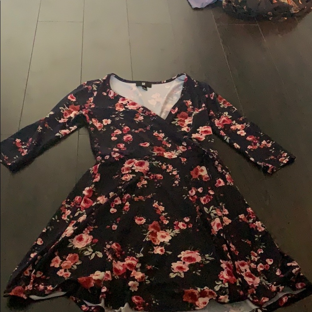 Navy floral dress